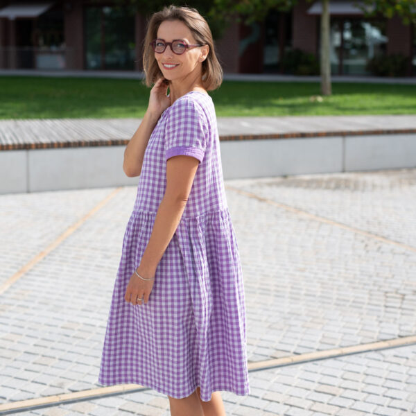 Smart Dress 01, mušelínové pohodlné šaty, slow fashion, Lavender Blush – 2
