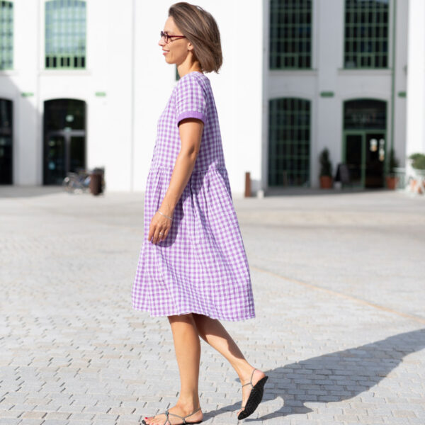 Smart Dress 01, mušelínové pohodlné šaty, slow fashion, Lavender Blush – 12